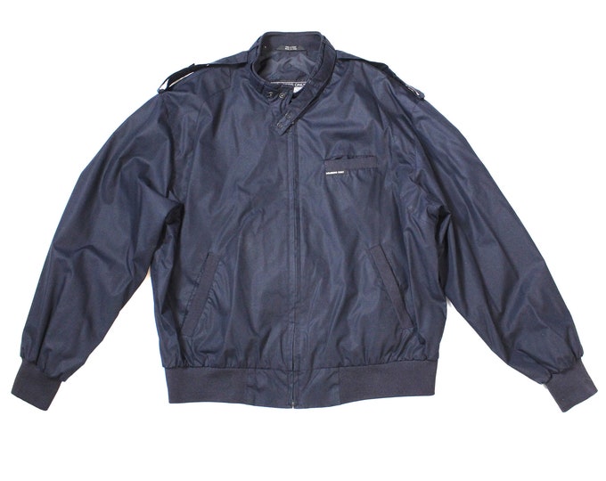 Vintage Navy Blue Members Only Windbreaker Jacket... Sz Large