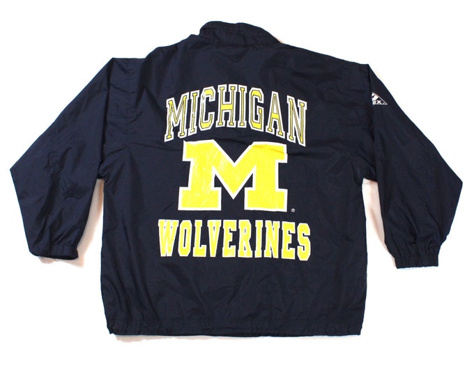 Vintage Apex One University of Michigan Wolverines Windbreaker... Sz. Lrg