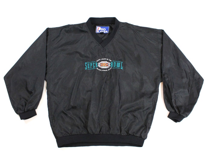 Vintage Pro Player NFL 1996 Super Bowl XXX Pullover Jacket.. Sz. Lrg