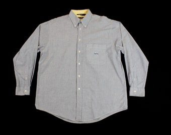 Vintage Mens Nautical Button Down Oxford Shirt.. Sz Large