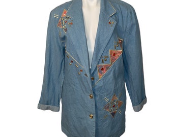 Vintage City Girl Embellished Blazer