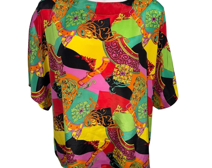 Vintage Baroque Abstract Blouse 3X