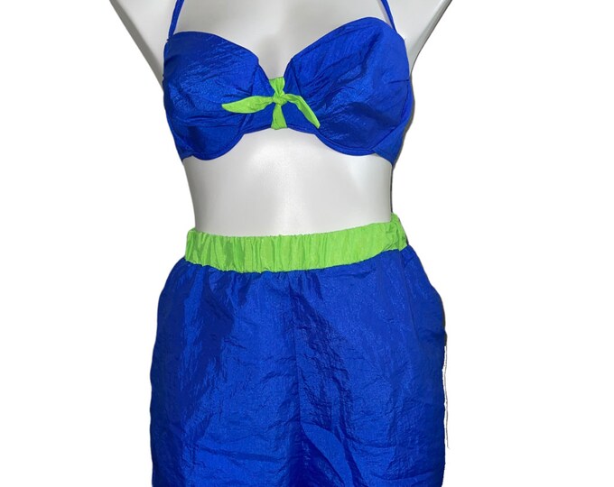 Vintage Blue WindBreaker Bikini...
