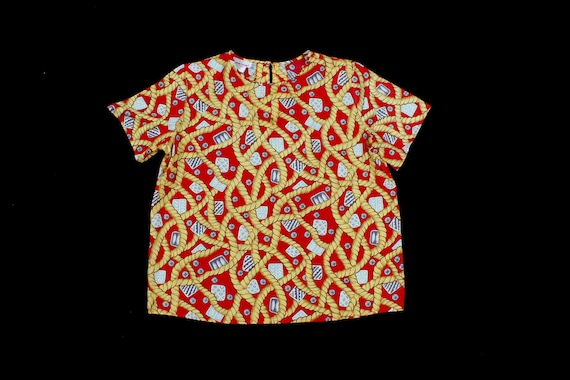 Vintage Abstract Blouse.. Sz. Lrg - image 1