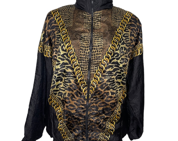 Vintage  Cheetah Print Windbreaker...