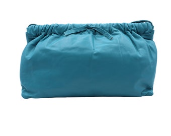Vintage Blue Hinged clutch Purse