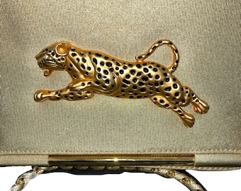 Vintage Gold Leopard Purse