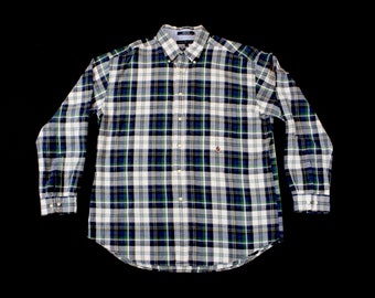 Vintage Plaid Tommy Hilfiger Button Down Shirt.. Sz XL
