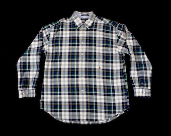 Vintage Plaid Tommy Hilfiger Button Down Shirt.. Sz XL