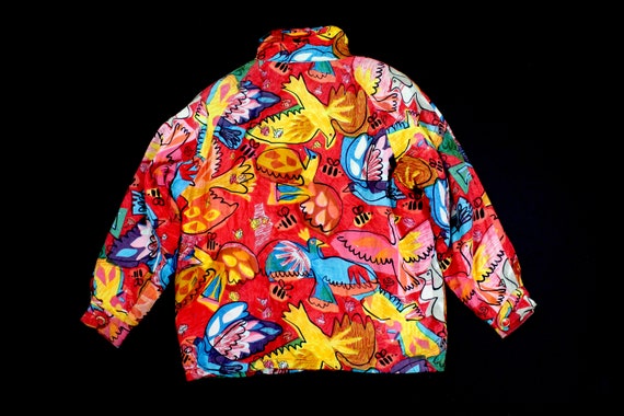 Vintage Embellished Abstract Puffer Jacket - image 3