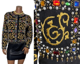 Vintage Jeweled Michael Simon Sweater