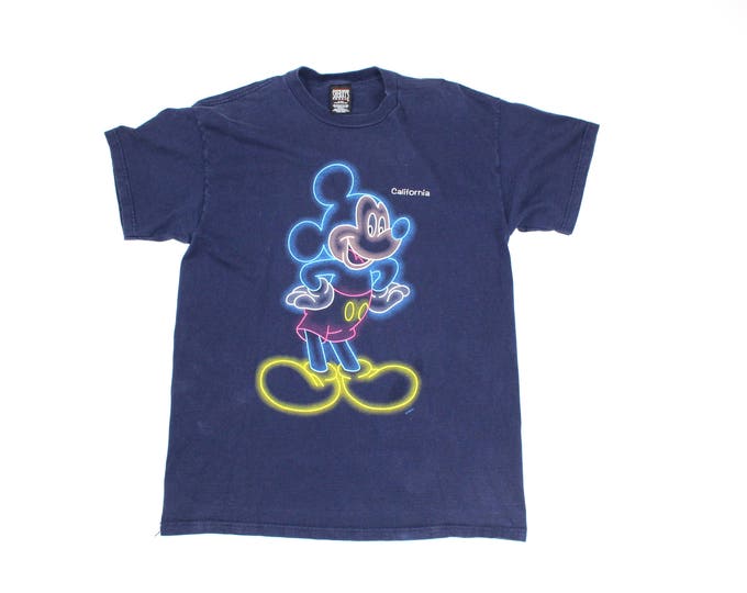 Vintage Neon Mickey Mouse Califorina T-shirt...    Sz XL