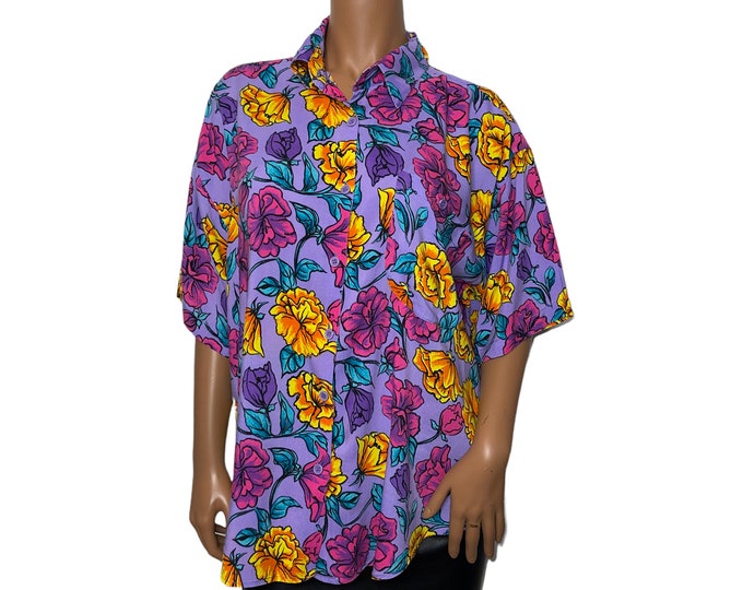 Vintage Floral Blouse sz 20w