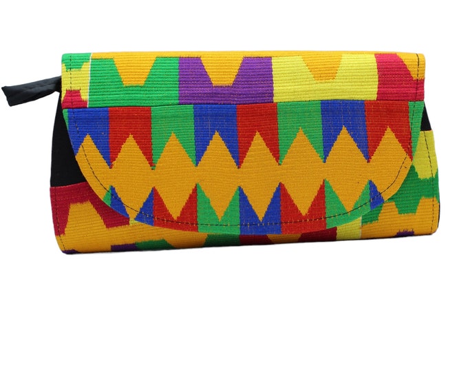 Vintage Colorful Fabric Clutch Bag