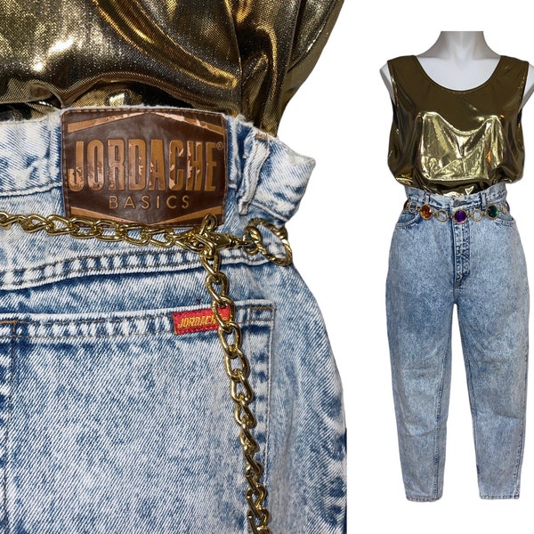 Vintage Jordache Acid Wash Ankle Zip Jeans...