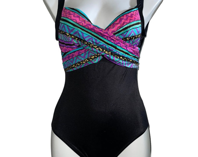 Vintage Women's Abstract One Piece Bathing Suit...