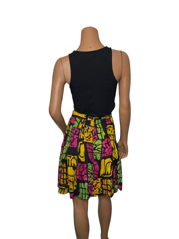 Vintage Abstract Print Skirt... - image 3