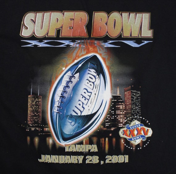 Vintage 2001 Tampa NFL Super Bowl XXXV T-shirt...… - image 3