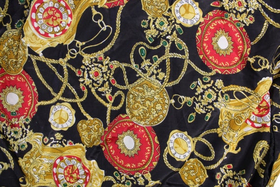 Vintage Jewel Print Baroque Bomber Jacket... Sz M… - image 3