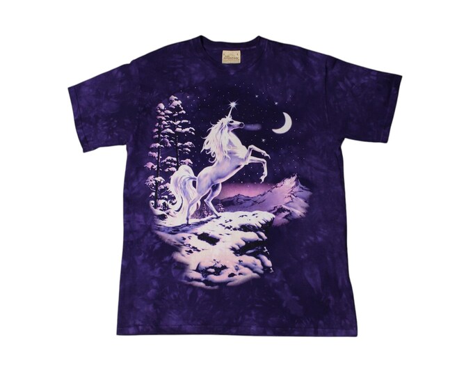 Vintage Tie Dye Unicorn T-Shirt...   Sz. Large