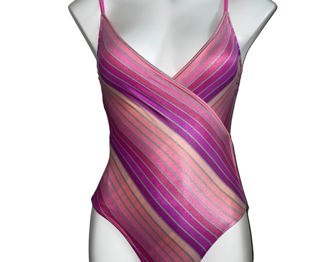 Vintage Abstract Colorful One Piece Bathing Suit... Sz 5/6