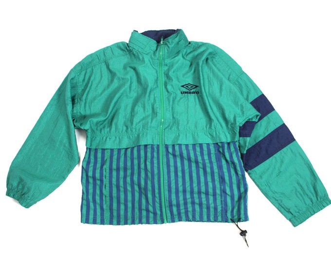 Vintage Abstract Color-Block Hoody Windbreaker...  Sz Med