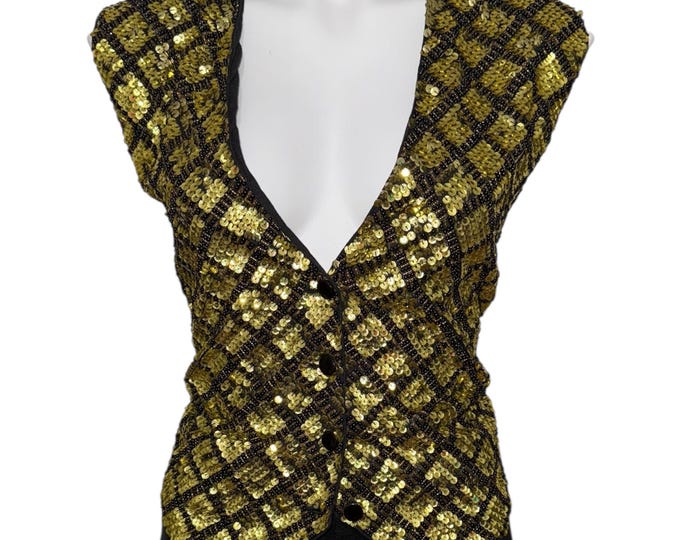 Vintage Sequin Beadedl Vest