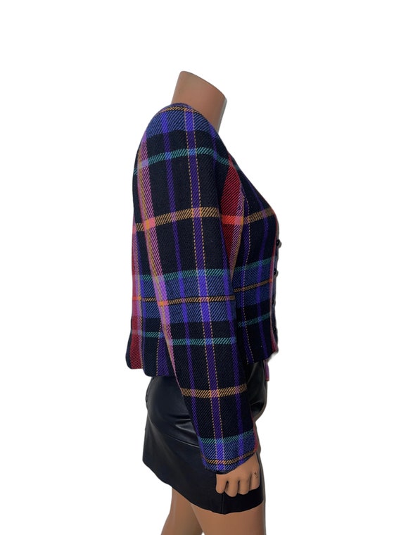 Vintage Doncaster Plaid Blazer sz 16 - image 5