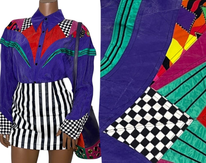 Vintage Cache Abstract Blouse