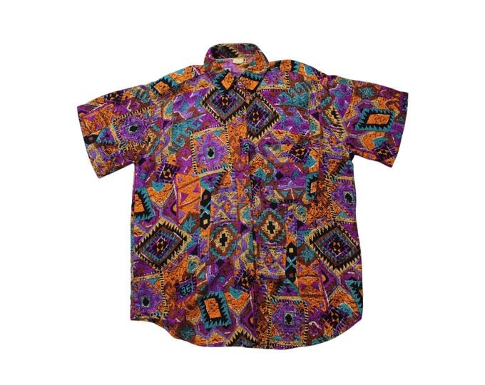 Vintage Abstract Blouse.. Sz Medium