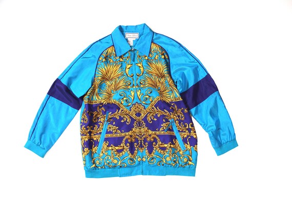 Vintage Abstract Baroque Windbreaker Bomber Jacket
