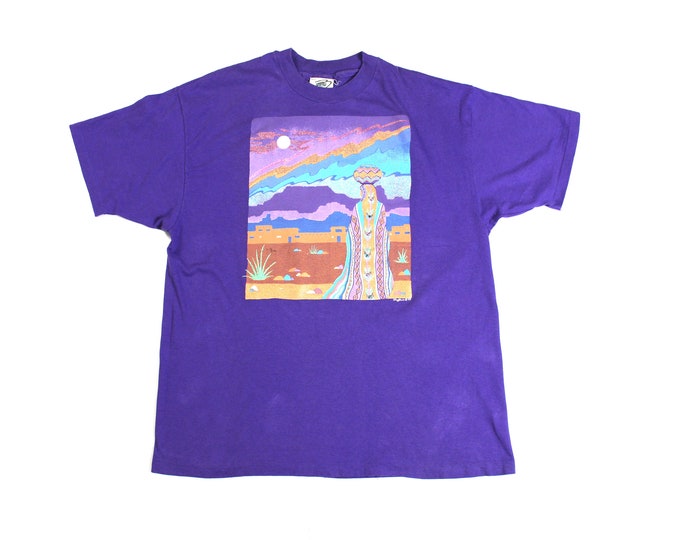 Vintage 1990 Abstract Desert T-Shirt...   Sz XL (46-48)