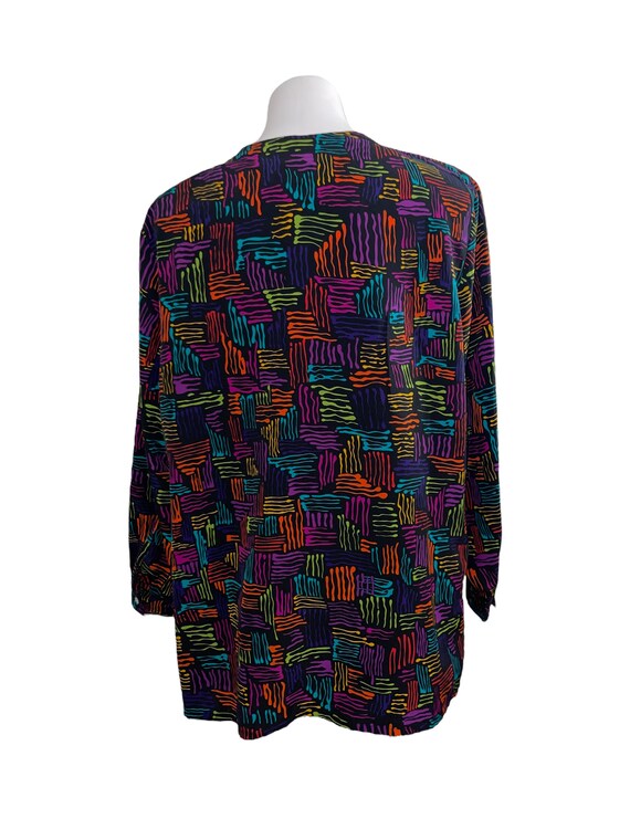 Vintage Abstract Print Blouse.. - image 2