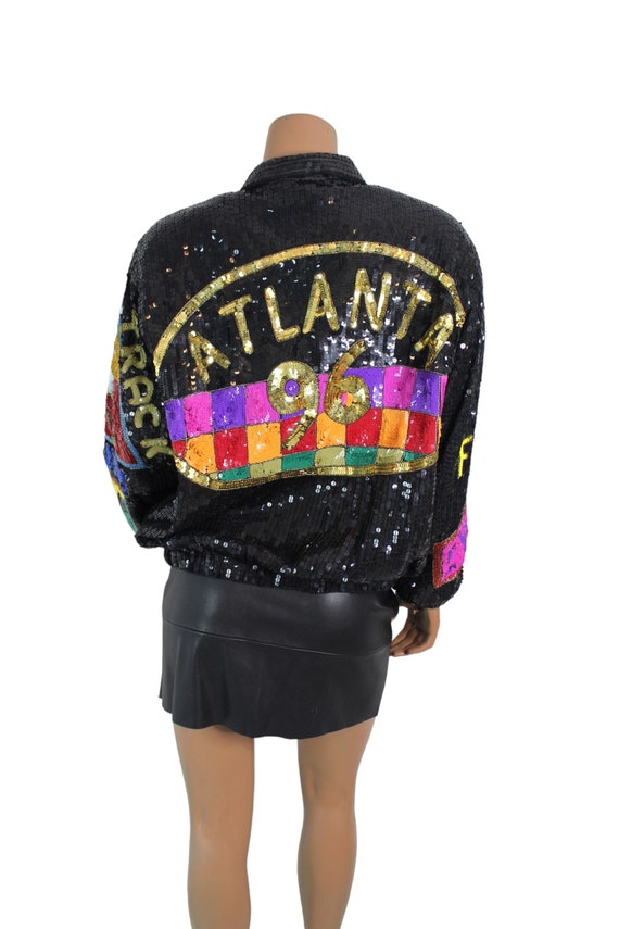 Vintage Sequin ATLANTA 96 Bomber Jacket