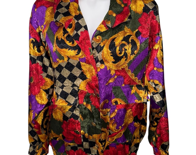 Vintage Baroque Abstract Blazer Jacket