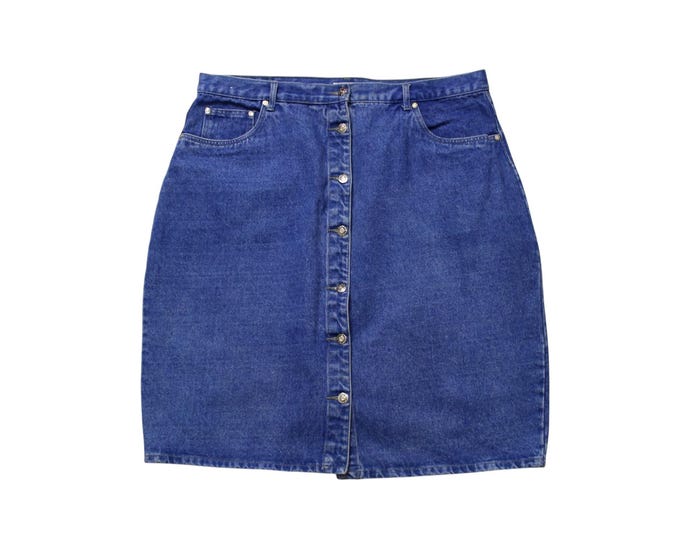 Vintage Denim Button Skirt... Sz 23/24