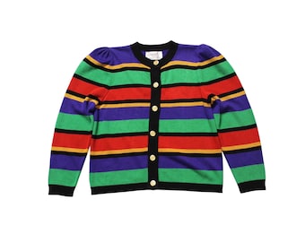 Vintage Stripped Button up Sweater..