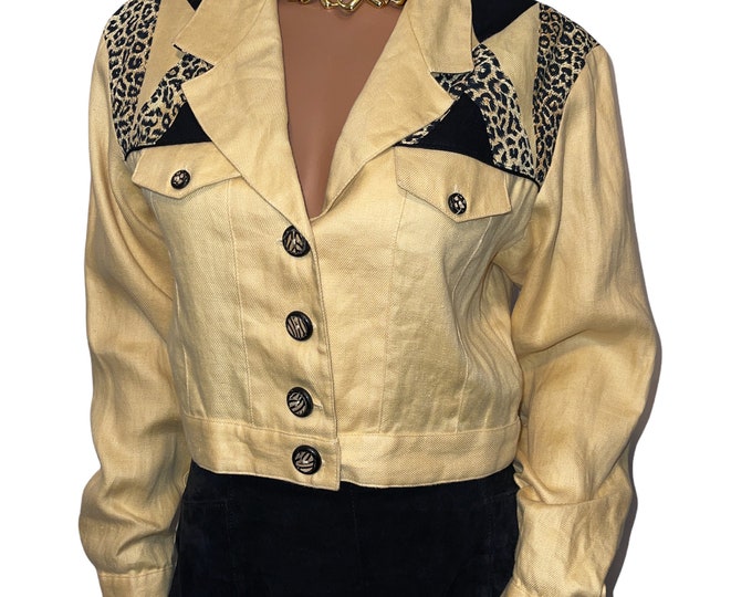 Vintage Platinum by Dorothy Schoelen Leopard Print Jacket... Sz Med