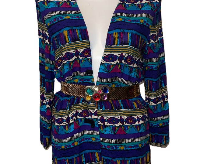 Vintage Abstract Duster Blazer... Sz 12