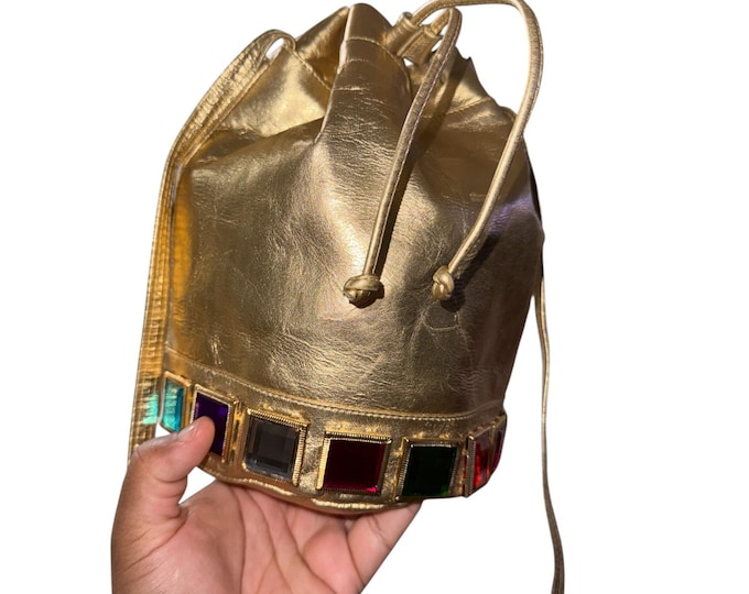 Vintage Gold Bejeweled Purse