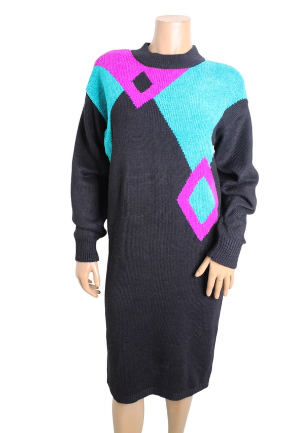 Vintage Abstract Sweater Dress...