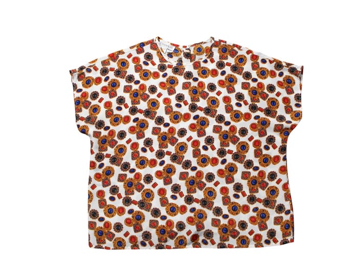 Vintage Baroque Abstract Blouse 3X