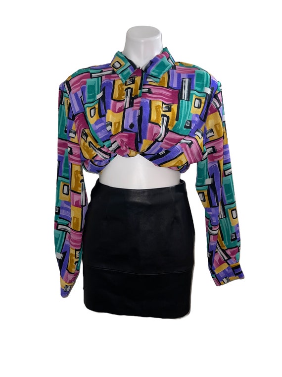 Vintage Abstract Blouse... Sz 18w