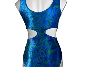 Vintage Abstract Colorful Unitard... Sz M