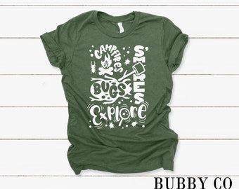 Kids Camping Shirt Etsy