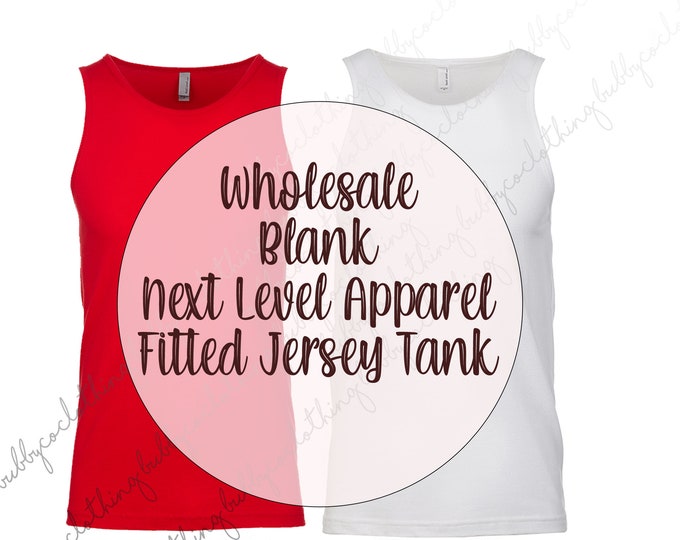 Overstock | Wholesale Blank Men's Next Level Apparel 3633 - Fitted Jersey Tank True To Size