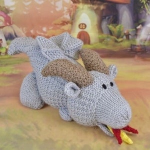 PDF KNITTING PATTERN Burny the Dragon Knitting Pattern Download From Knitting by Post. Pdf download image 1