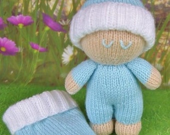 PDF KNITTING PATTERN - The Baby Bundle Knitting Pattern Download Pdf Baby Shower Gift for Newborn Babies. Girl Boy Soft Toy Instructions