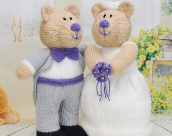 PDF KNITTING PATTERN - Bearly Wed The Wedding Bears Knitting Pattern Download from Knitting by Post. Pdf download