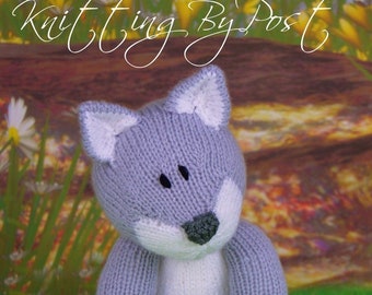 PDF KNITTING PATTERN - Wolf Knitting Pattern Download Pdf.  Knitted Gift. Girl Boy Knitted Animal Soft Toy.